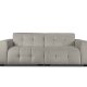 MICADONI Kendal sofa, 4 seter - antrasittgr flyel og svart bketre
