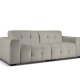 MICADONI Kendal sofa, 4 seter - antrasittgr flyel og svart bketre