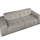 MICADONI Kendal sofa, 4 seter - antrasittgr flyel og svart bketre