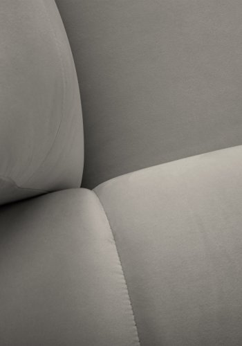 MICADONI Kendal sofa, 4 seter - antrasittgr flyel og svart bketre