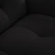 MICADONI Kendal sofa, 4 seter - svart flyel og svart bketre