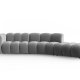 MICADONI Lupin Modul sofa, hyre, 5 seter - gr flyel og sort plast