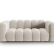 MICADONI Lupin sofa, 2 seter - beige flyel og sort plast