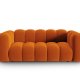 MICADONI Lupin sofa, 2 seter - oransje flyel og sort plast