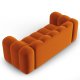 MICADONI Lupin sofa, 2 seter - oransje flyel og sort plast