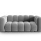 MICADONI Lupin sofa, 2 seter - gr flyel og sort plast