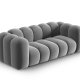 MICADONI Lupin sofa, 2 seter - gr flyel og sort plast