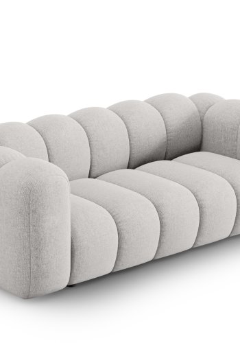 MICADONI Lupin sofa, 2 seter - gr chenille og sort plast