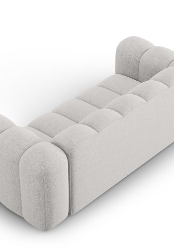 MICADONI Lupin sofa, 2 seter - gr chenille og sort plast