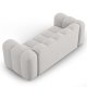 MICADONI Lupin sofa, 2 seter - gr chenille og sort plast