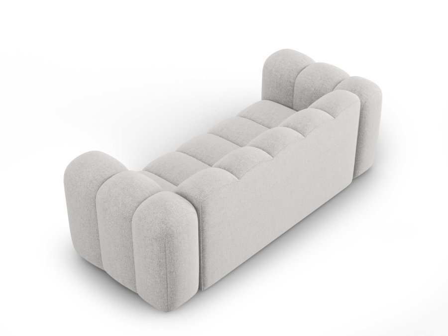 MICADONI Lupin sofa, 2 seter - gr chenille og sort plast