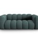 MICADONI Lupin sofa, 2 seter - bl chenille og sort plast