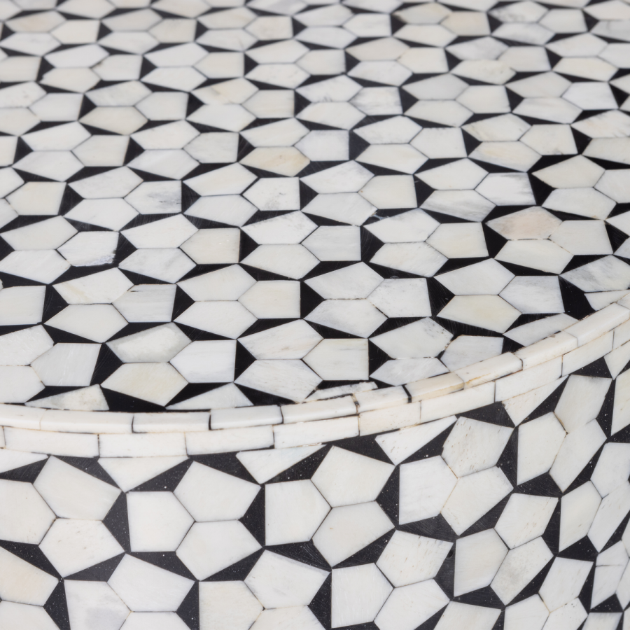 WOOOD NEVA SIDOBORD SVART/VIT