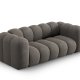 MICADONI Lupin sofa, 2 seter - gr chenille og sort plast