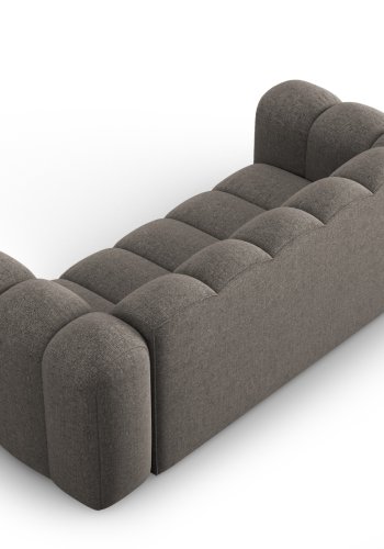 MICADONI Lupin sofa, 2 seter - gr chenille og sort plast
