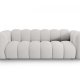 MICADONI Lupin sofa, 3 seter - gr chenille og sort plast