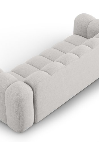 MICADONI Lupin sofa, 3 seter - gr chenille og sort plast