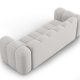 MICADONI Lupin sofa, 3 seter - gr chenille og sort plast