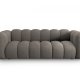 MICADONI Lupin sofa, 3 seter - gr chenille og sort plast