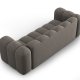MICADONI Lupin sofa, 3 seter - gr chenille og sort plast