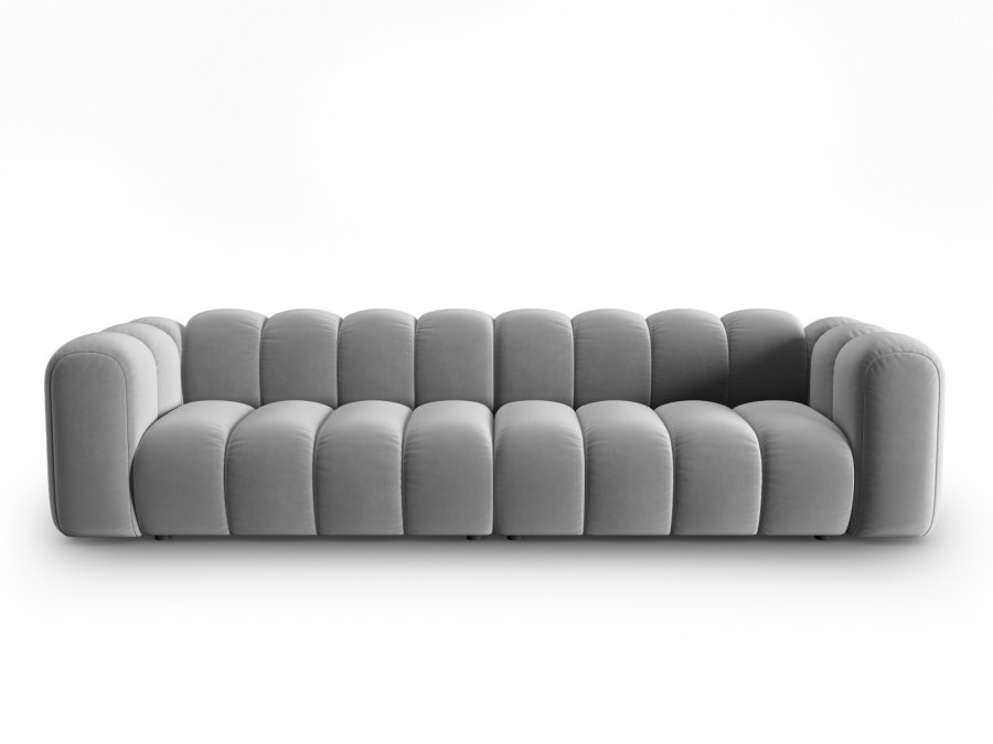 MICADONI Lupin Modul sofa, 4 seter - gr flyel og sort plast