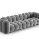 MICADONI Lupin Modul sofa, 4 seter - gr flyel og sort plast