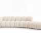 MICADONI Lupin Modul sofa, hyre, 5 seter - beige chenille og sort plast