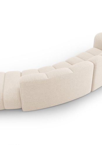 MICADONI Lupin Modul sofa, hyre, 5 seter - beige chenille og sort plast