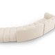MICADONI Lupin Modul sofa, hyre, 5 seter - beige chenille og sort plast