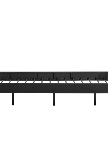 WOOOD MEES queensize seng metal sort 120x200cm