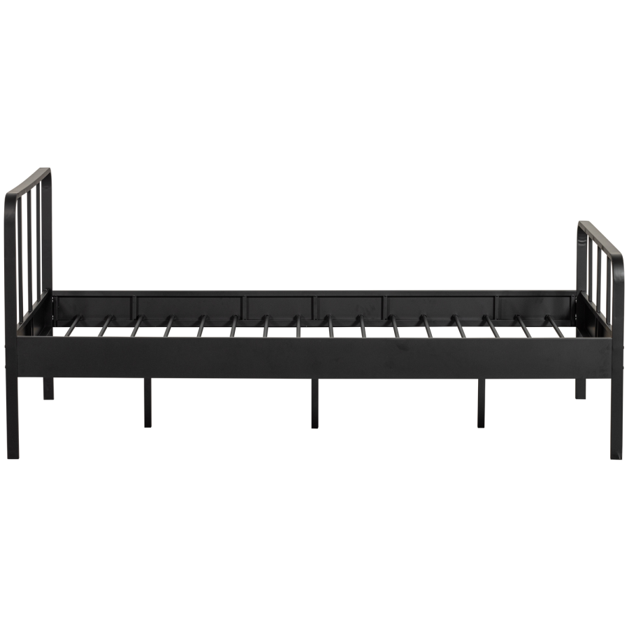 WOOOD MEES queensize seng metal sort 120x200cm