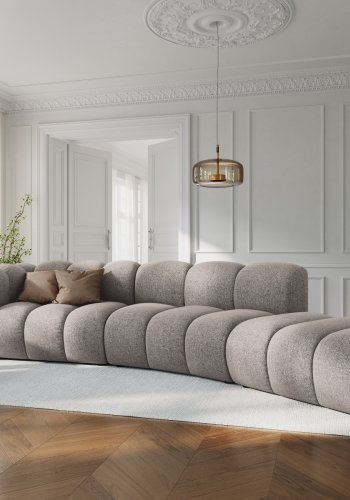 MICADONI Lupin Modul sofa, hjre, 5 sder - beige chenille 