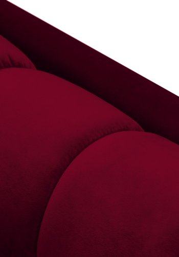 MICADONI Mamaia sofa, 2 sder - rd fljl og sort metal