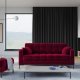 MICADONI Mamaia sofa, 2 sder - rd fljl og sort metal