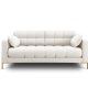 MICADONI Mamaia sofa, 2 seter - beige stoff og gullmetall