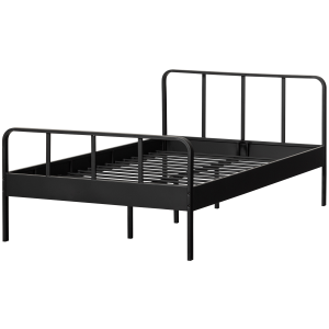 WOOOD MEES queen size-seng metall svart 120x200 cm