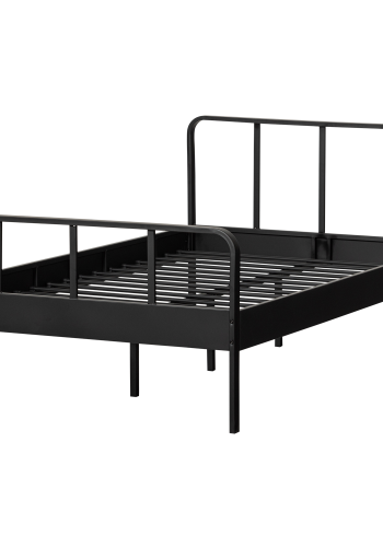 WOOOD MEES queensize seng metal sort 120x200cm