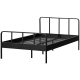 WOOOD MEES queensize seng metal sort 120x200cm
