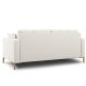 MICADONI Mamaia sofa, 2 seter - beige stoff og gullmetall