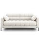 MICADONI Mamaia sofa, 2 seter - beige stoff og svart metall