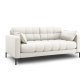 MICADONI Mamaia sofa, 2 seter - beige stoff og svart metall