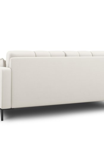 MICADONI Mamaia sofa, 2 seter - beige stoff og svart metall