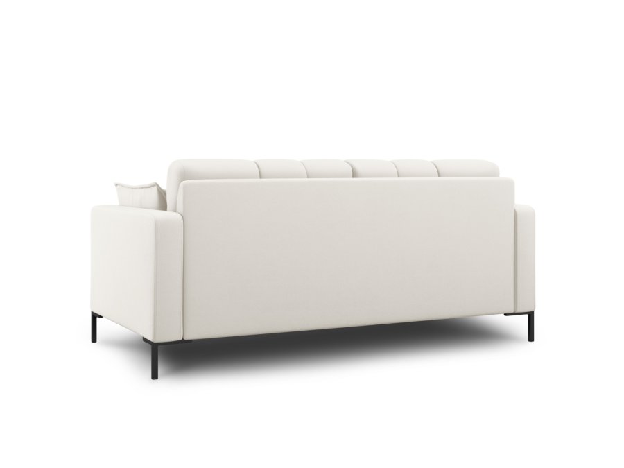 MICADONI Mamaia sofa, 2 seter - beige stoff og svart metall