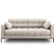 MICADONI Mamaia sofa, 2 seter - beige stoff og svart metall