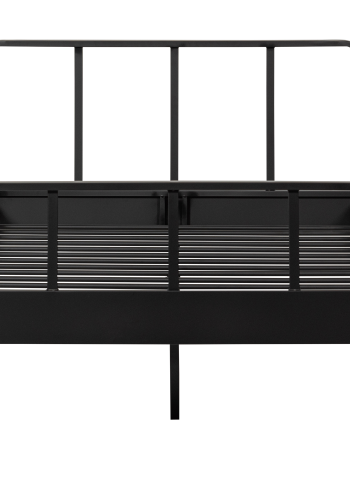 WOOOD MEES queensize seng metal sort 120x200cm