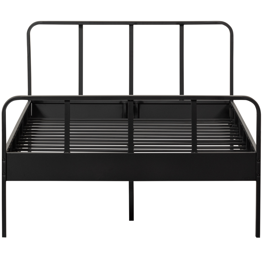 WOOOD MEES queensize seng metal sort 120x200cm