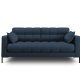 MICADONI Mamaia sofa, 2 seter - bltt stoff og sort metall
