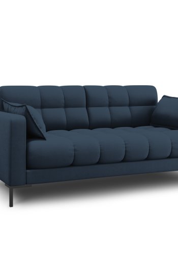 MICADONI Mamaia sofa, 2 seter - bltt stoff og sort metall