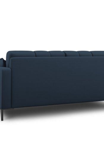 MICADONI Mamaia sofa, 2 seter - bltt stoff og sort metall