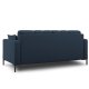 MICADONI Mamaia sofa, 2 seter - bltt stoff og sort metall